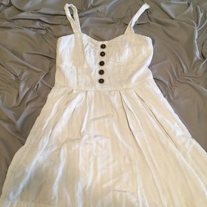 White Button Up Skater Dress